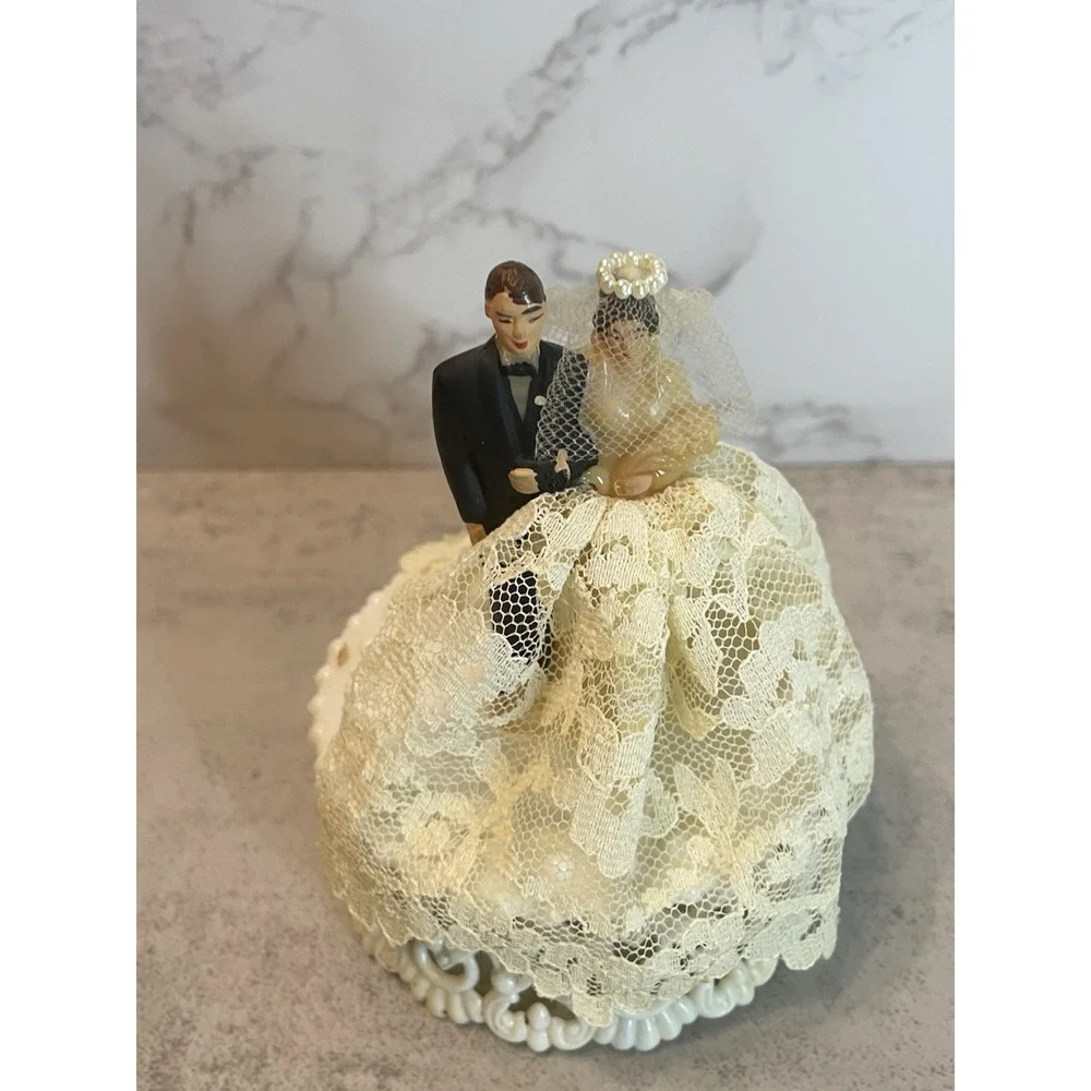 Vtg 1940s 1950s Wedding Cake Topper